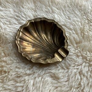 Vintage MCM Brass Shell Ashtray